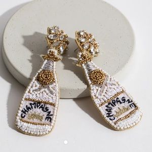 Sequin Champagne bottle earrings